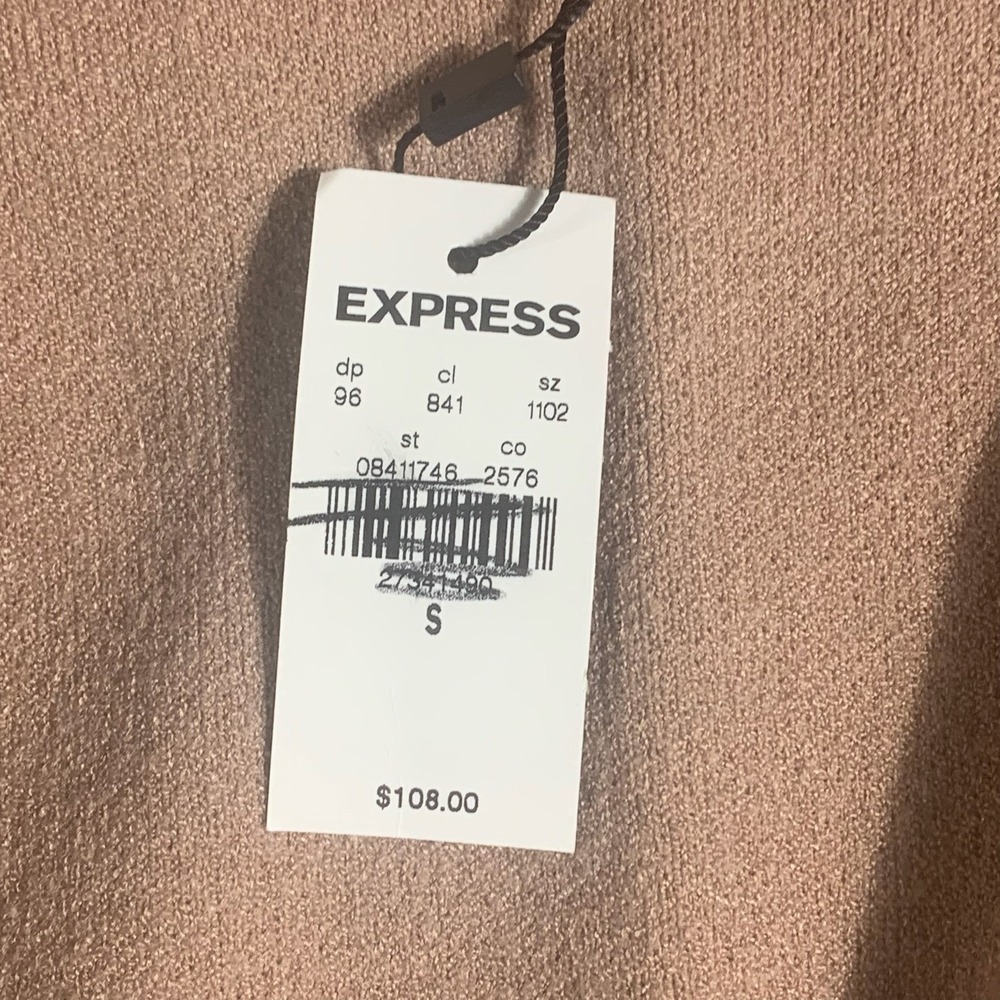 Express Sweater Womens Small Brown‎ Open Front  Cardigan Soft Comfort $108 New - Picture 3 of 14